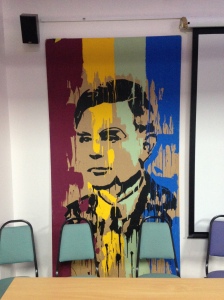 Alan Turing banner at LGBT Foundation in Manchester